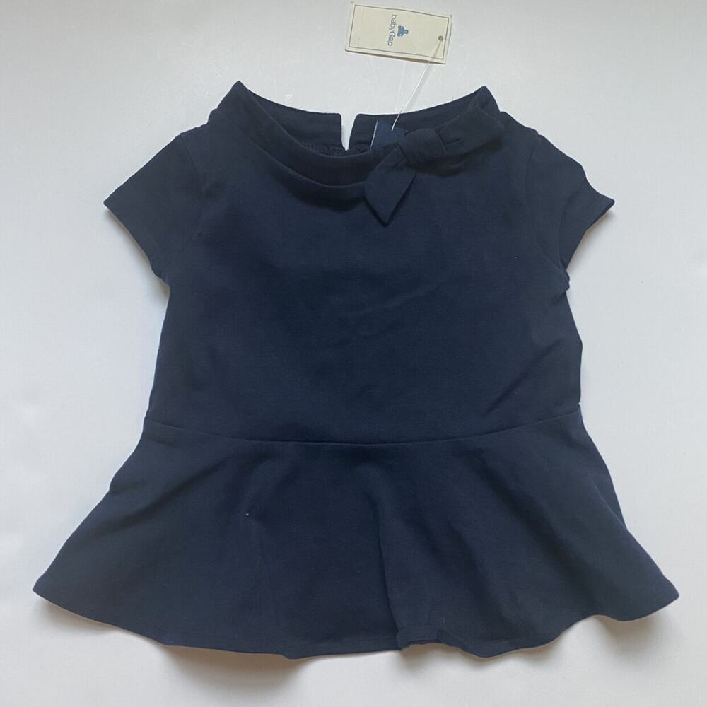 NEW Baby Gap Peplum Baby Blue Top With Now